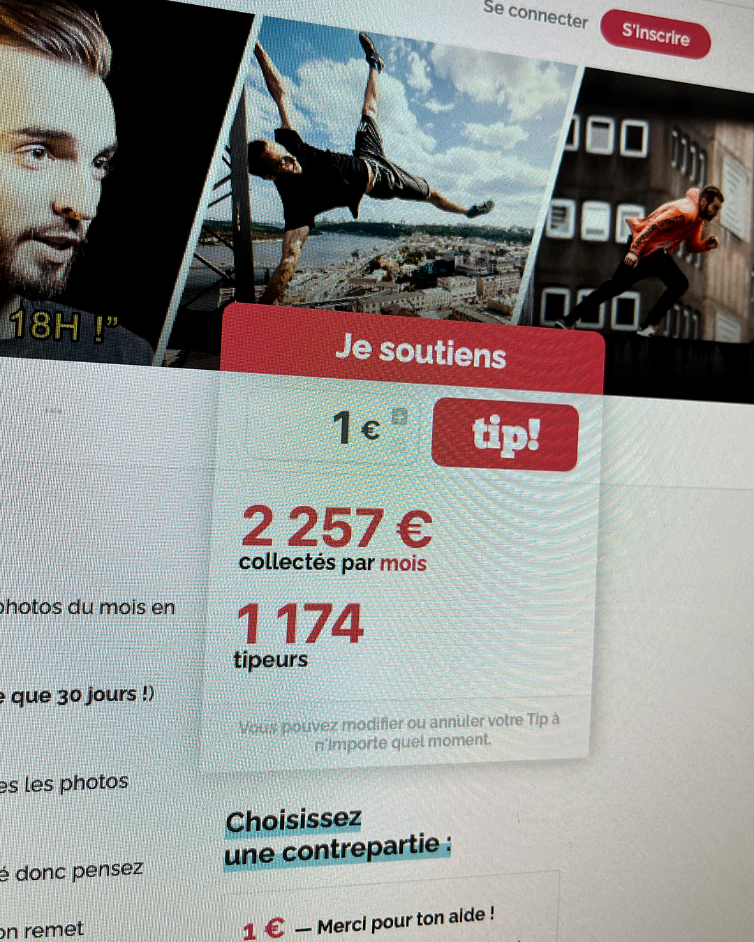 Tipeee - UI design