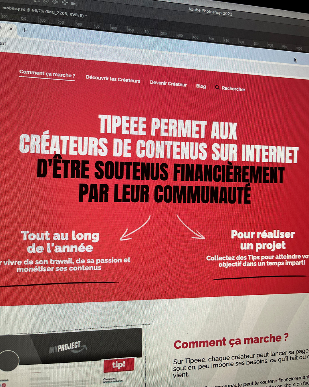 Tipeee - UI design