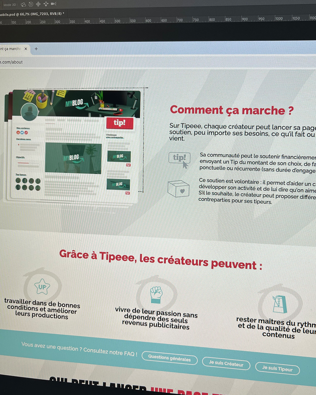 Tipeee - UI design